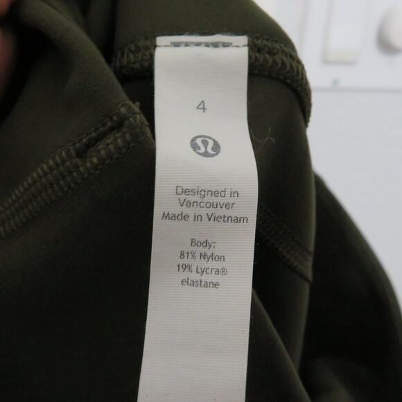 Lululemon Womens Sz 4 Olive Green Groove Super High-Rise Flared Pant Nulu Fabric - Picture 5 of 6